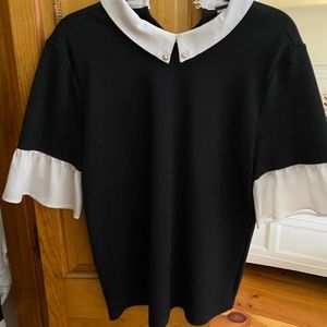 Black and white blouse